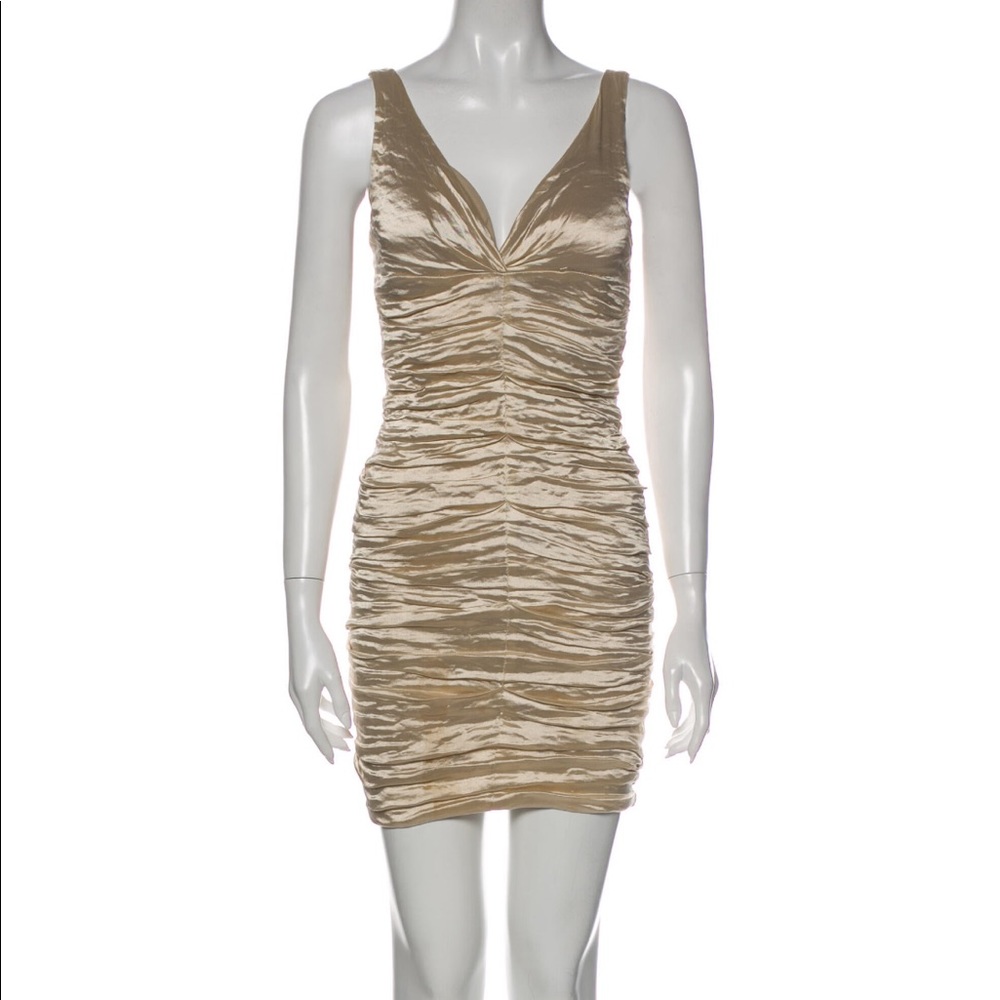Metallic 6P Nicole Miller Christmas Cocktail dress